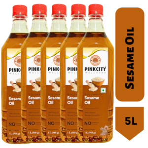 Pinkcity Wellness 5L Pure Sesame Oil | Til Oil |  1 Litre x 5